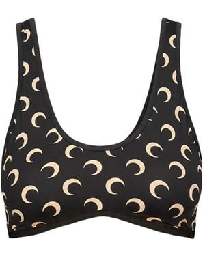 Marine Serre Moon Pattern Top Bra - Black