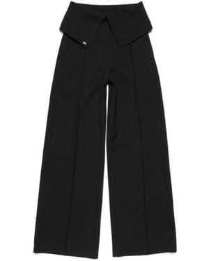 Acne Studios Fold-Out Waist Tailored Trousers - Black