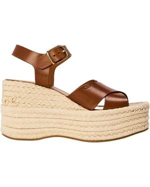 Chloé Sla Wedge Heeled Sandals - Metallic