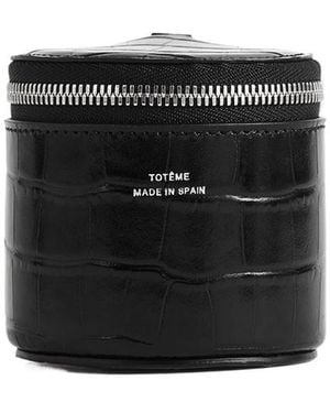 TOTEME Totême Embossed Zip-Around Jewellery Box - Black