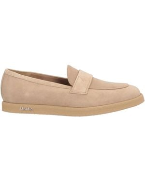 Max Mara Plain Color Loafers - Natural
