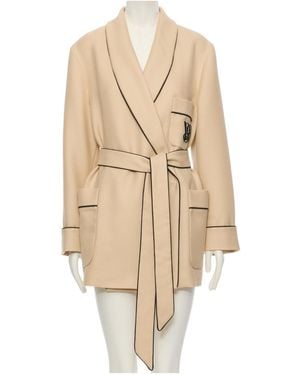 Valentino V-Neck Long-Sleeved Jacket - Natural