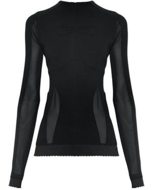 The Attico The Transparent Inserts Top - Black