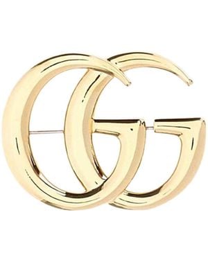 Gucci Gg Marmont Brooch - Metallic
