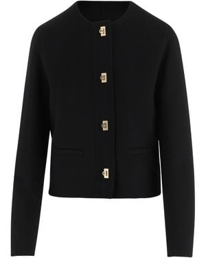 Ferragamo Long Sleeve Jacket - Black