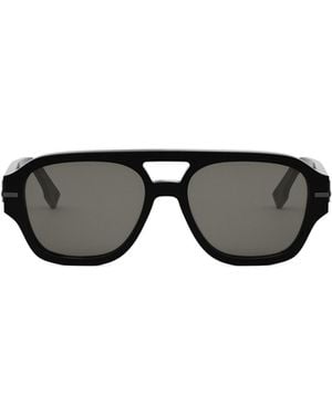 Fendi Eyewear Aviator Sunglasses - Black