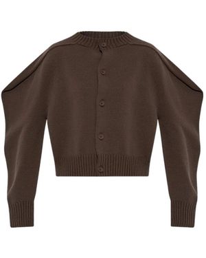 Issey Miyake Button-Up Knitted Cardigan - Brown