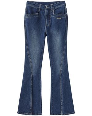 Marissa Chiara Front Slit Jeans - Blue
