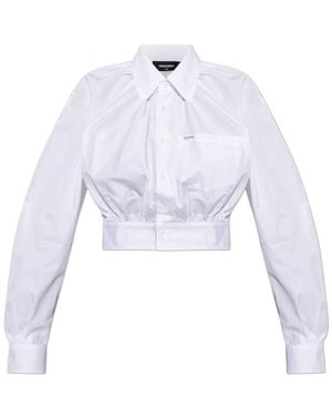 DSquared² Short Shirt With Pocket - White