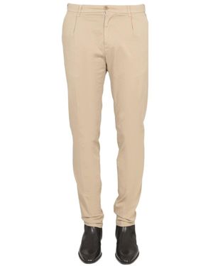 Aspesi Pleat-Detail Straight-Leg Pants - Natural