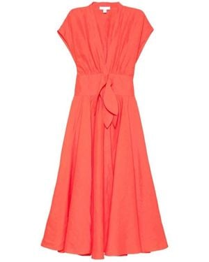 Alaïa V-Neck Dress - Red
