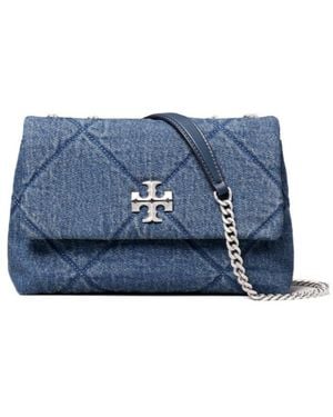 Tory Burch Kira Diamond-Quilted Shoulder Bag - Blue