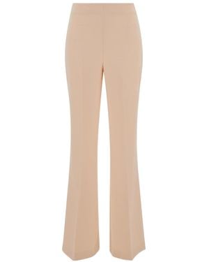 Twinset Logo Plaque Flared Pants - Natural