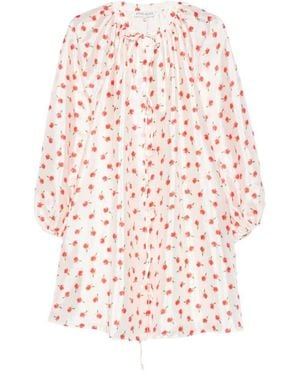 Stine Goya Tie Floral Mini Dress - White