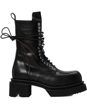 Rick Owens Glossy Mid-Calf Boots - Black