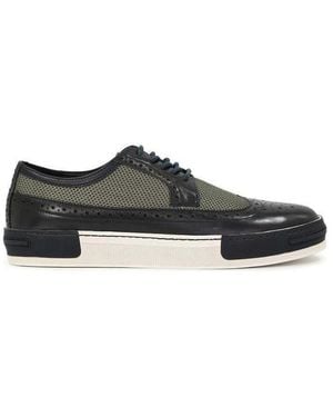 Armani Jeans Stitching Detail Casual Trainers - Black