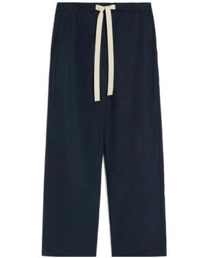 Max Mara Wide-Leg Casual Pants - Blue