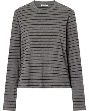 Kallmeyer Striped Cotton T-Shirt - Grey