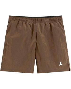 ROA Helder 5 Inch Elastic Waist Shorts - Brown