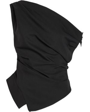 Rohe Asymmetric Off-The-Shoulder Top - Black