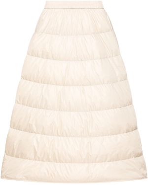 Moncler A-Line Down Midi Skirt - Natural