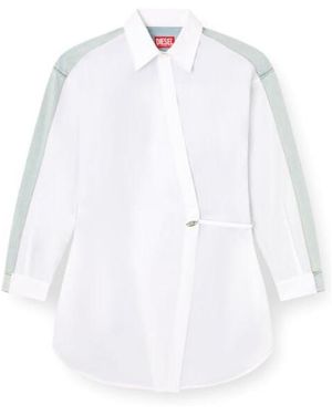 DIESEL D-Elphi-Den Wrap Shirt Dress - White