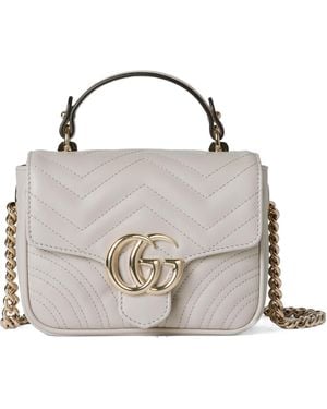Gucci Gg Marmont Mini Top Handle Bag - Metallic