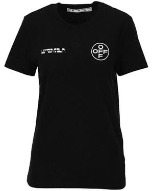 Off-White c/o Virgil Abloh Logo-Print Short-Sleeve T-Shirt - Black