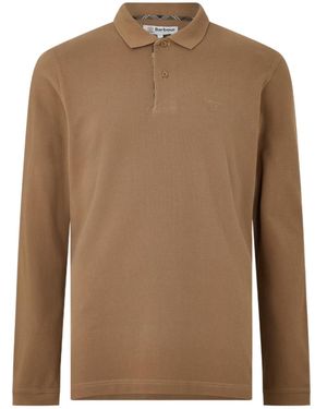 Barbour Long-Sleeve Polo Shirt - Brown
