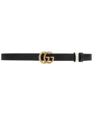 Gucci Reversible Gg Buckle Belt - White