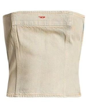 DIESEL Denim Strapless Top - Natural