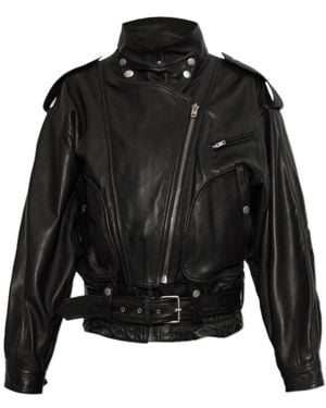 Isabel Marant Farza Belted Biker Jacket - Black