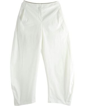 Amomento Curved Casual Pants - White