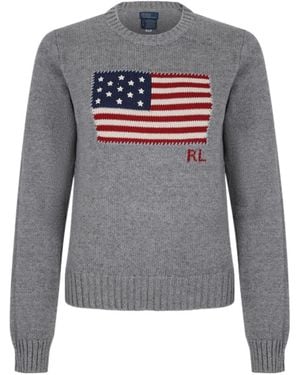 Polo Ralph Lauren Long-Sleeve Crew-Neck Pullover - Grey
