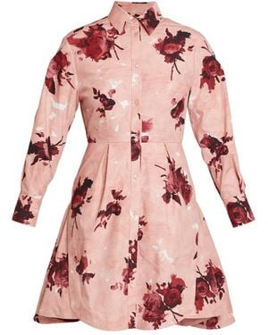 Erdem Floral-Print Shirt Dress - Pink