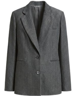 Peserico Textured Single-Breasted Blazer - Black