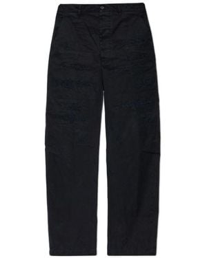 DSquared² Distressed Straight-Leg Trousers - Blue