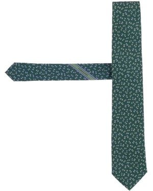 Ferragamo Pointed Tie - Green