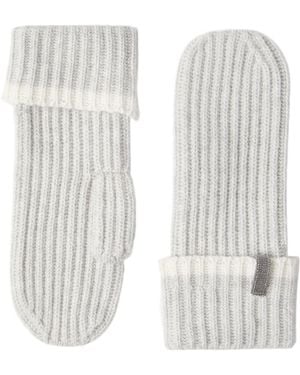 Brunello Cucinelli Cashmere Gloves - White