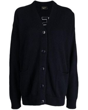 Joshua Sanders Long-Sleeved V-Neck Knitted Cardigan - Blue