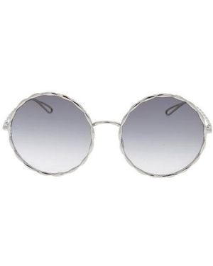 Elie Saab Round Frame Sunglasses - White