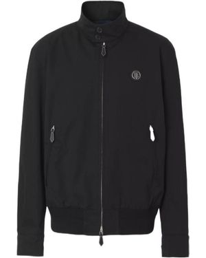 Burberry Harrington Logo-Plaque Jacket - Black