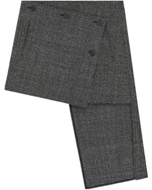 Courreges Panelled Asymmetric Mini Skirt - Grey