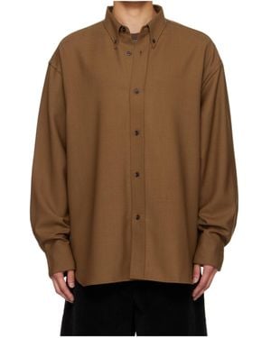 Studio Nicholson Long Sleeve Shirt - Brown