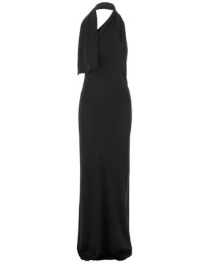 KHAITE Roza Draped Maxi Dress - Black
