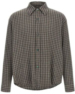 mfpen Checked Relaxed Shirt - Grey