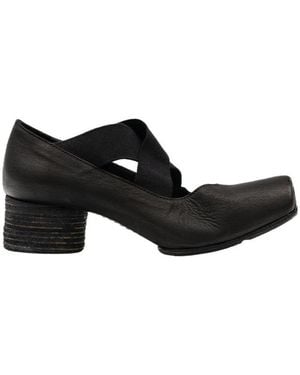 Uma Wang Cross-Belt Detail High Heels - Black