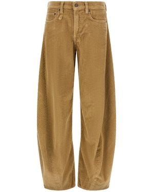 R13 Janine Corduroy Barrel Trousers - Natural