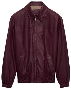 Prada Nappa Leather Jacket - Purple
