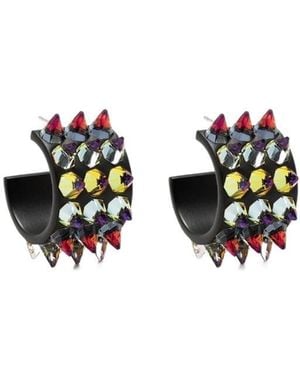 AMINA MUADDI Rivet Earrings - White